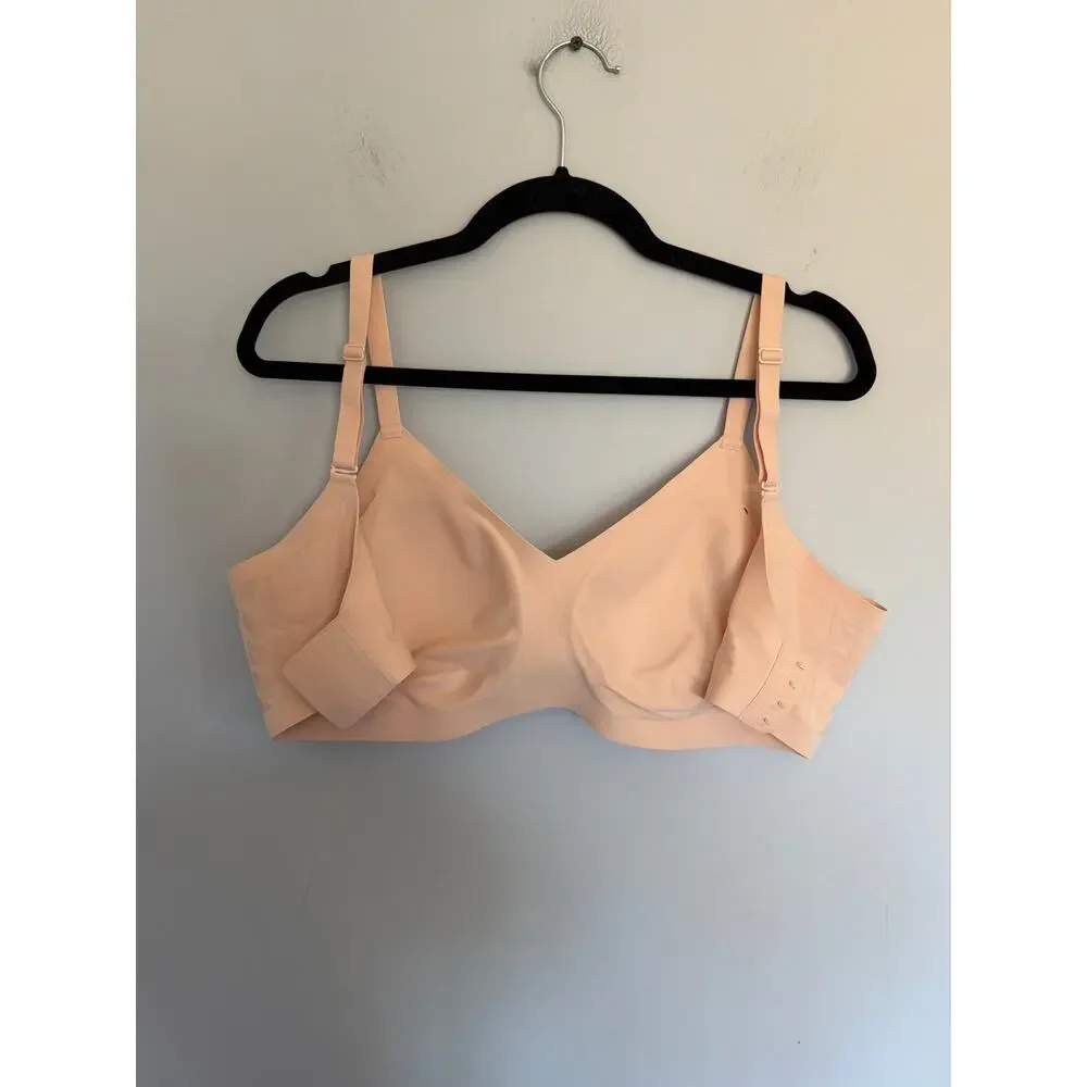 Honeylove 1X Peach Bralette Wireless Comfort Bra Excellent Condition